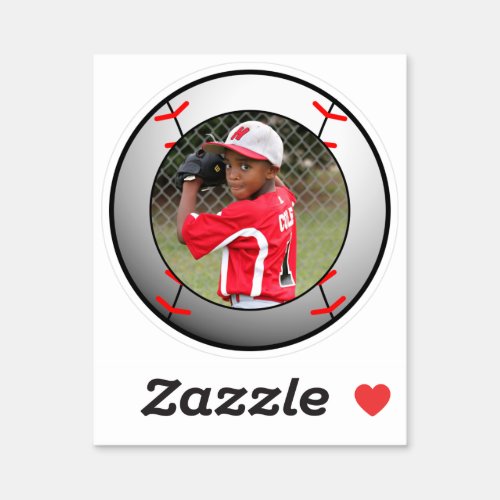 Baseball Sports Photo Sticker