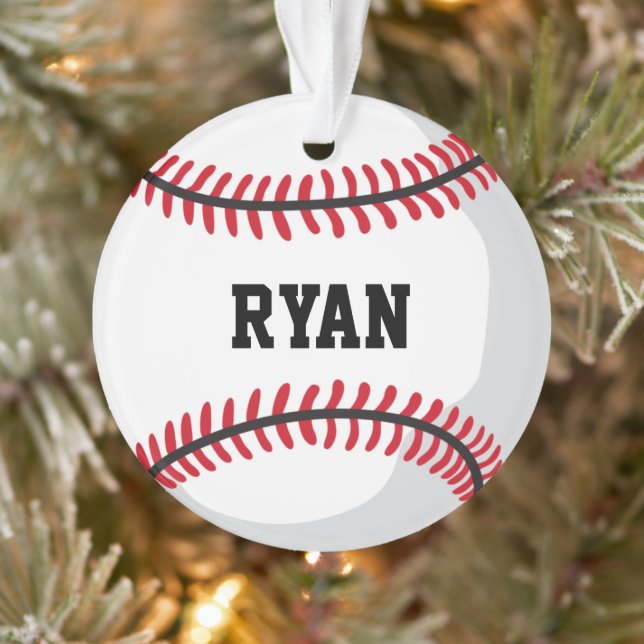 Baseball Sports Player NAME PHOTO Team Fun Ornament (Tree)