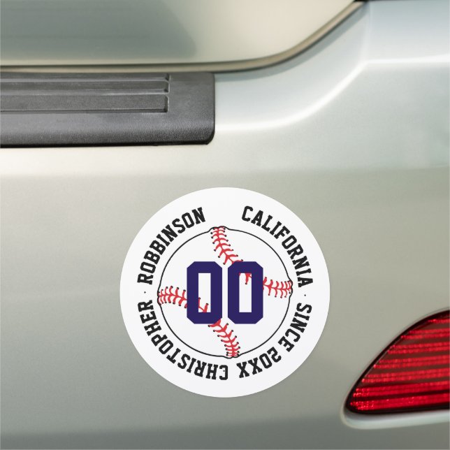 Baseball Sports Player Team Car Magnet (In Situ)