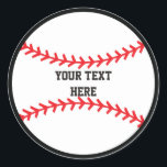 Baseball Sports Round Birthday Party Stickers<br><div class="desc">Baseball Sports Round Birthday Party Stickers. Customize with any text.</div>