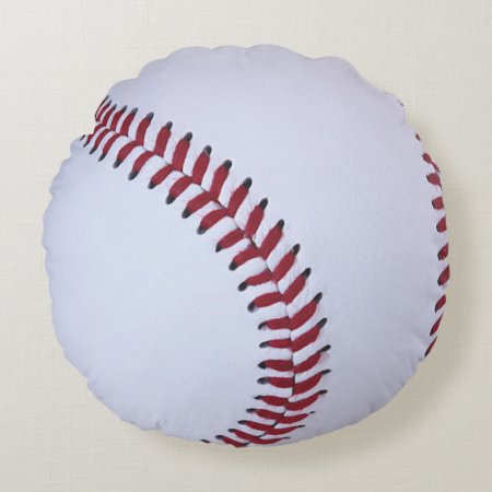 Baseball Sports Round Pillow