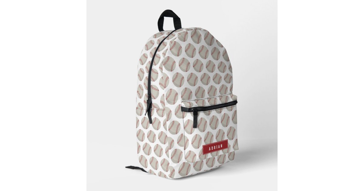 Baseball Pattern Print Backpack main image 1