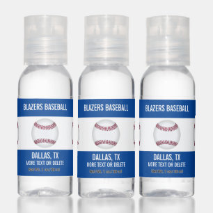 Baseball Sports Team Custom Color Custom Text Hand Sanitizer