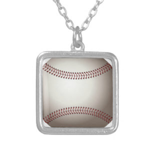Baseball Sports Team Game Coach Family Friend Fun Silver Plated Necklace