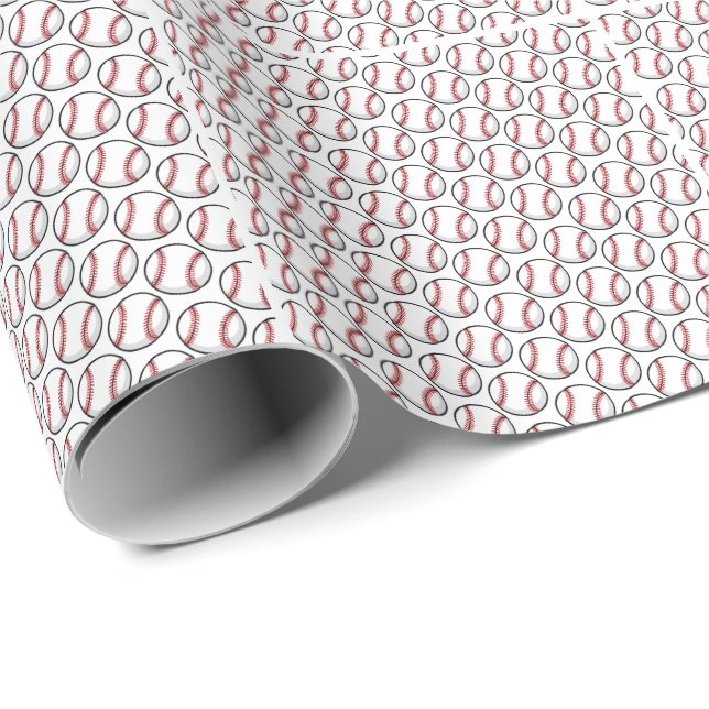 Baseball Sports Team Player Game Classic Fun Wrapping Paper (Roll Corner)