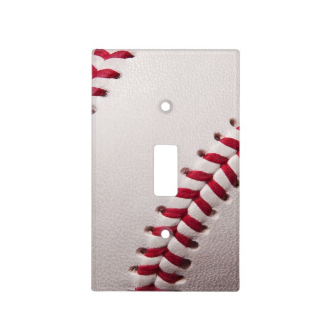 Baseball Sports Template Personalized Baseballs Light Switch Cover (Front)