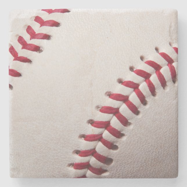 Baseball Sports Template Personalized Baseballs Stone Coaster (Front)