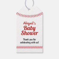 Baseball Sports Theme Baby Shower Favor Gift Tags