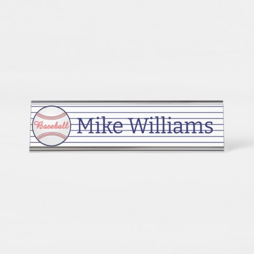Baseball Sports Theme Name Plates Desk Signs