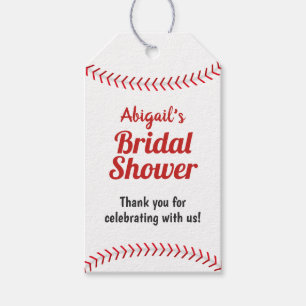 Baseball Sports Themed Bridal Shower Favor Gift Tags