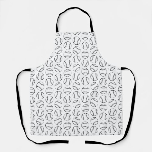 Baseball Sports Themed CUSTOM BACKGROUND COLOR Apron