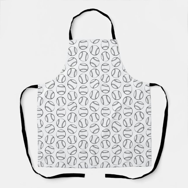 Baseball Sports Themed CUSTOM BACKGROUND COLOR Apron (Front)