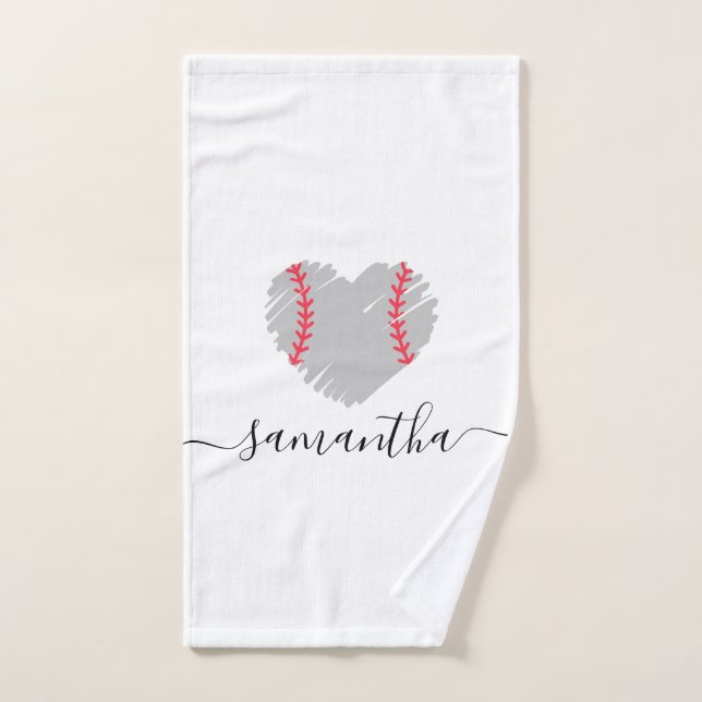 Baseball Sports Towel Girls Softball  (Hand Towel)