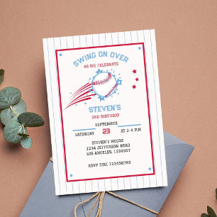 Baseball Sporty Birthday for Kids Invitation