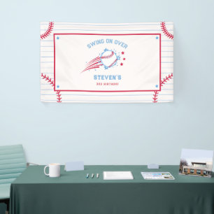Baseball Sporty Birthday Photo for Kids  Banner