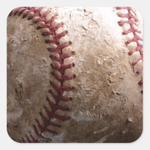 Baseball Square Sticker