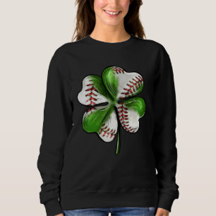 Baseball St Patrick s Day Four Leaf C Irish Men Bo Sweatshirt