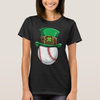 Baseball St Patricks Day Boys Men Ball Leprechaun  T-Shirt