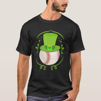 Baseball St Patricks Day Boys Men Shamrock Funny G T-Shirt