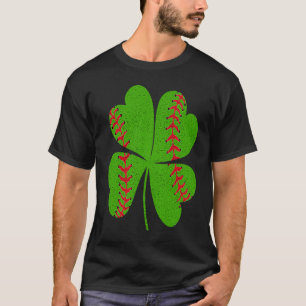 Baseball St Patricks Day Catcher Pitcher Shamrock T-Shirt