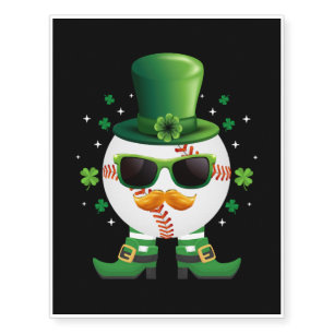 Baseball St. Patricks Day Temporary Tattoos