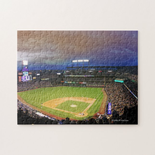 Baseball Stadium -11x14 Puzzle w/ Gift Box HAMbWG (Horizontal)