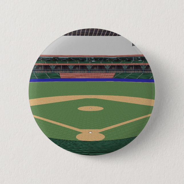 Baseball Stadium: 3D Model: Pinback Button (Front)