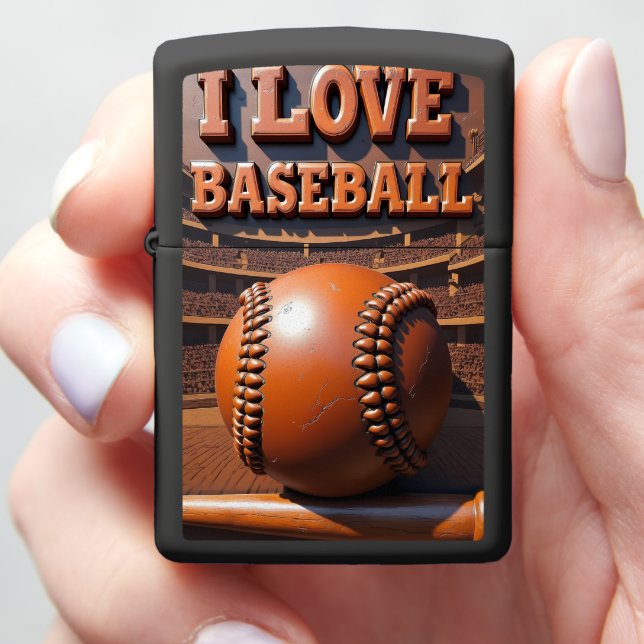 Baseball Stadium Large Stitch Zippo Lighter (In Hand)