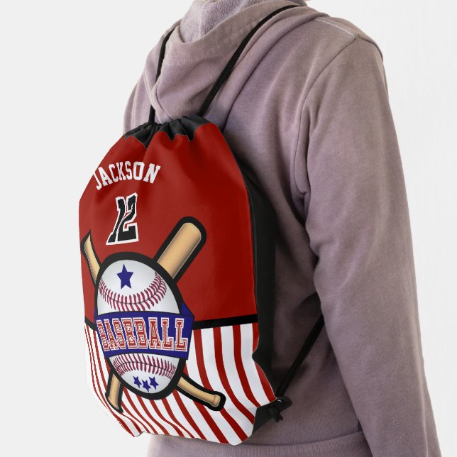 Baseball Star - Dark Blue and Red Backpack (Insitu)