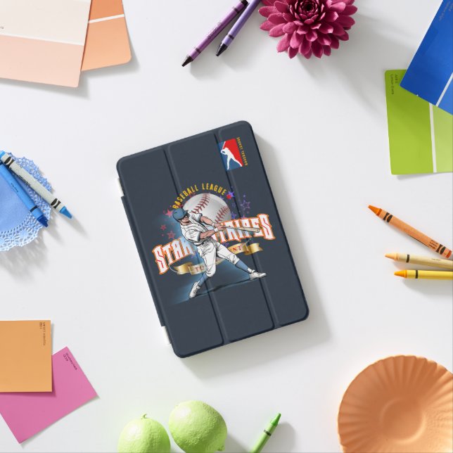 Baseball Stars & Stripes (Dark mode) | 7.9" iPad Mini Cover (In Situ)