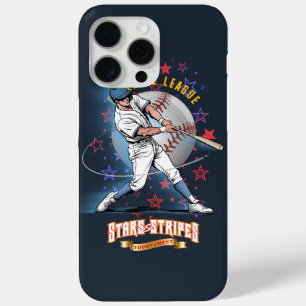 Baseball Stars & Stripes (Dark mode) iPhone 15 Pro Max Case