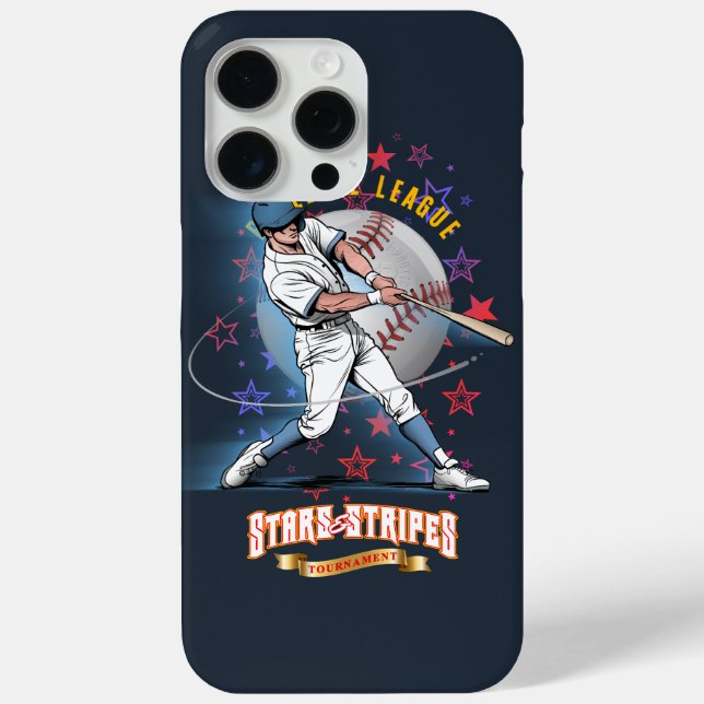 Baseball Stars & Stripes (Dark mode) | Case-Mate iPhone Case (Back)