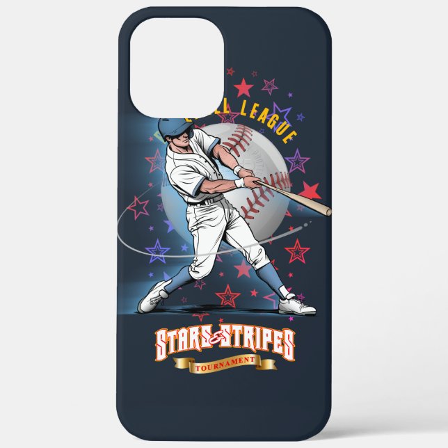Baseball Stars & Stripes (Dark mode) | Case-Mate iPhone Case (Back)