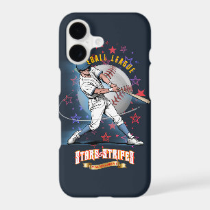 Baseball Stars & Stripes (Dark mode) iPhone 17 Case