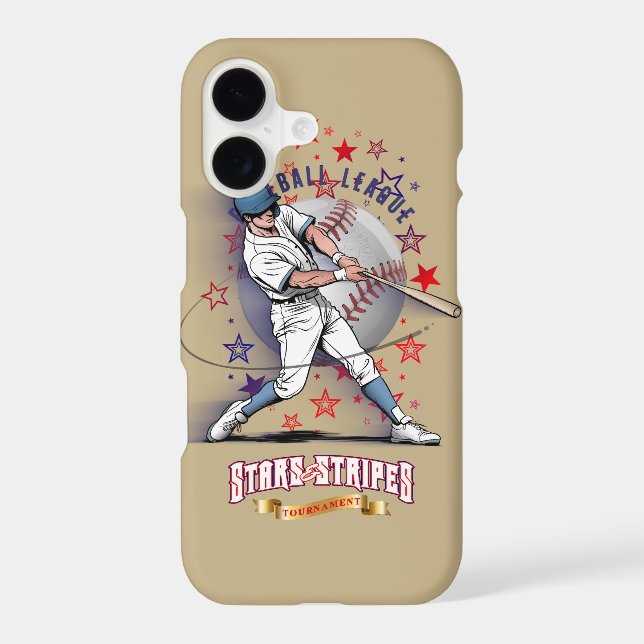 Baseball Stars & Stripes | iPhone Case (Back)