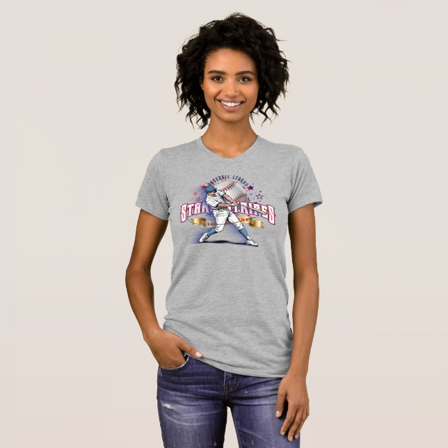 Baseball Stars & Stripes | Women Slim fit T-Shirt (Front Full)