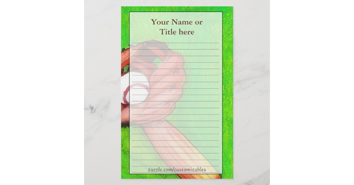 Baseball Stationery | Zazzle