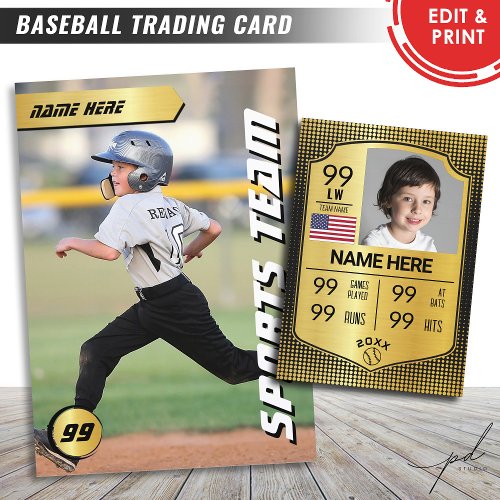 Baseball Stats Shield Card Baseball Trading Card