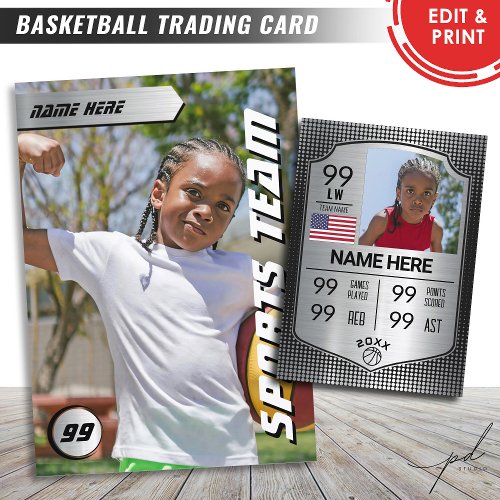 Baseball Stats Shield Card Basketball Trading Card