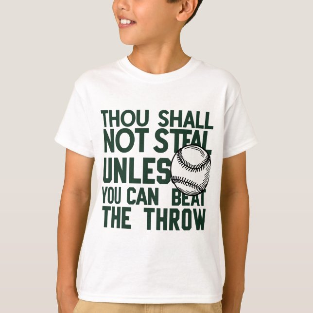 Baseball Stealing Humor Shirt (Front)