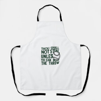 Baseball Stealing Humor Shirt Apron