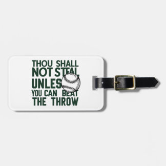 Baseball Stealing Humor Shirt Luggage Tag