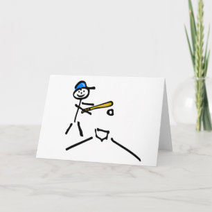 Baseball Stick Figure Holiday Card