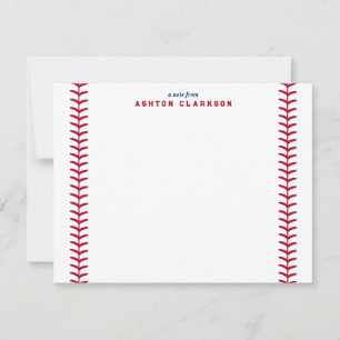Baseball Stitch and Jersey Stripe Note Card