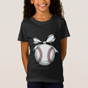 Baseball Stitch Bow Design T-Shirt