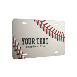 Baseball Stitch License Plate | Zazzle