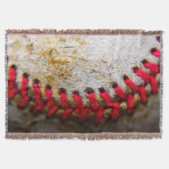 Baseball stitch throw blanket