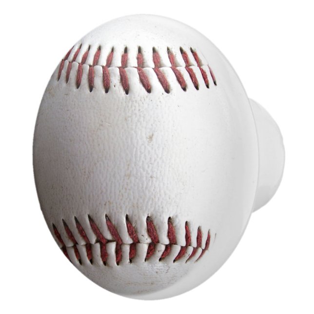 Baseball Stitches Ceramic Knob (Right)