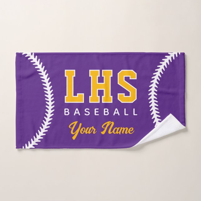 Baseball Stitches Custom Sport Towel Team Initials (Hand Towel)