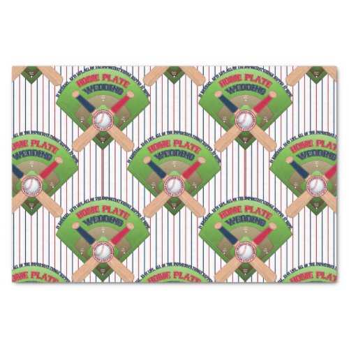 Baseball Stitches Home Plate Wedding 4_TISSUE WRAP Tissue Paper